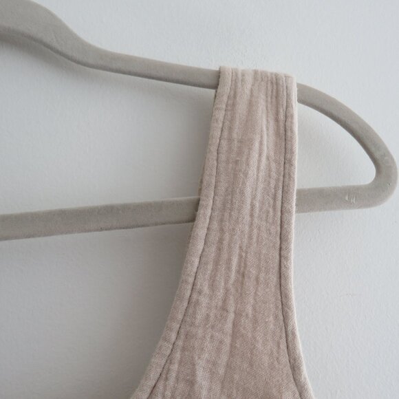 URBAN OUTFITTERS Gauzy 100% Cotton Tiered Tank Dress in Cream Coastal Boho XS - Picture 4 of 15